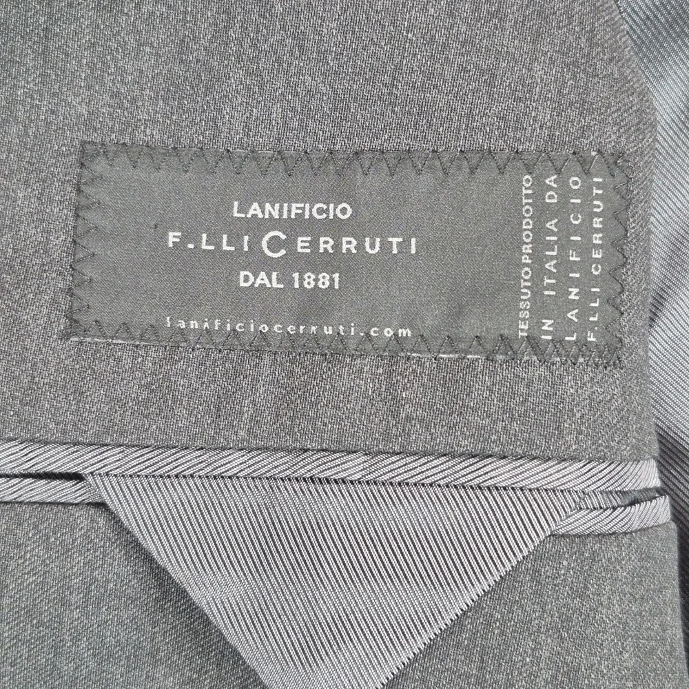 Banana Republic Blazer Mens 38R Gray Modern Slim Fit Wool Lanificio Cerruti